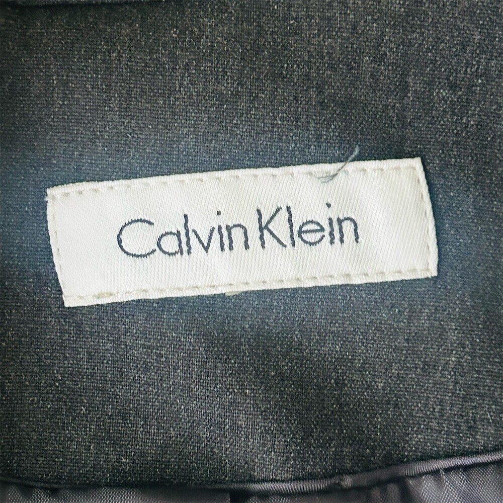 Calvin Klein Blazer Jacket Womens Size M Navy Blue One-Button Notch Lapel - Picture 2 of 8